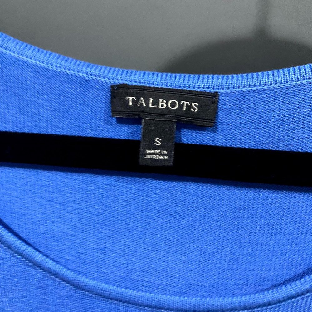 Blue Wide Neck Double Bell Sleeve Size Small - Picture 4 of 5